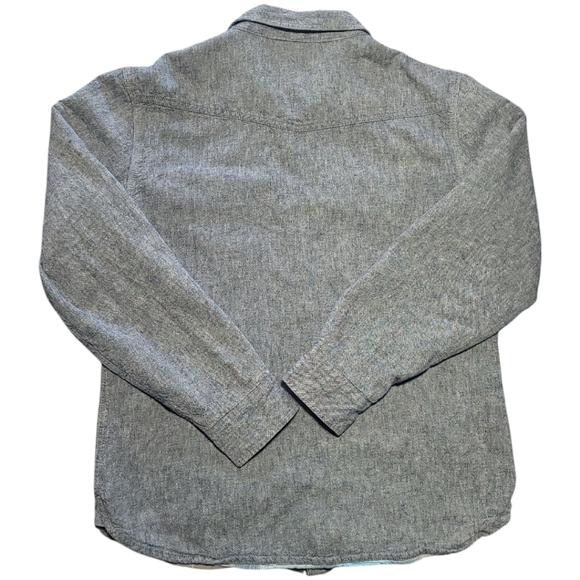 Levi's Grey Flannel Lined Linen Button Up Shacket Mens Size Large Style 3LDLW217 - Picture 2 of 9